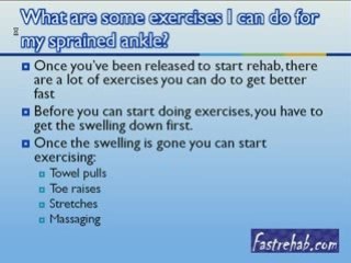 What are some exercises I can do for my sprained ankle?