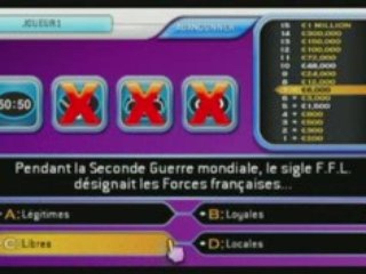 Videotest : Qui Veut Gagner des Millions (Wii) - Vidéo Dailymotion