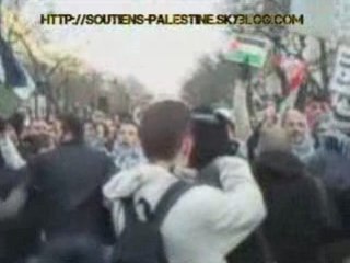 manifestation de soutien  pour la palestine a paris