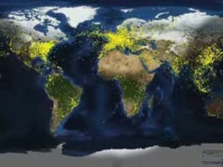 World Air Traffic Over 24 Hours