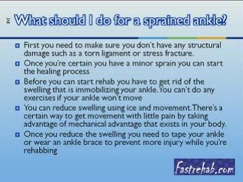 Ankle Sprain Exercises- What you should for a sprained ankle