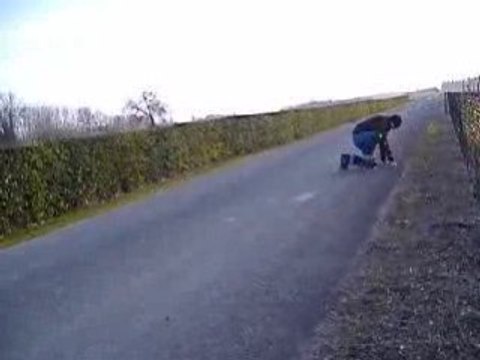 une chute lors de mes premier pas à rollers