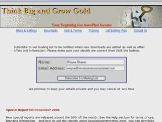 Think Big and Grow Gold - Training 1 Intro and Setup