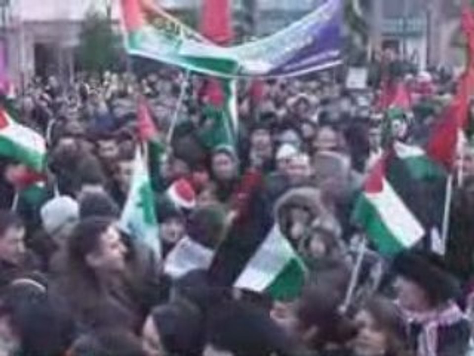Manifestation contre la barbarie sioniste à Gaza 1