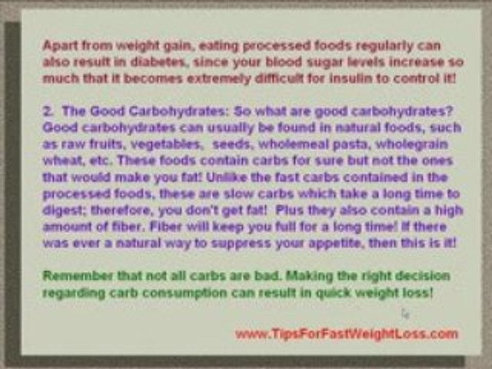 How To Loose Weight Fast - The Truth About Carbohydrates