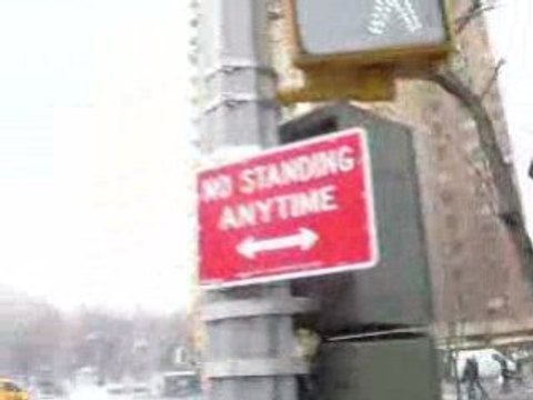 New York City froid et sous la neige 1er janvier 2009