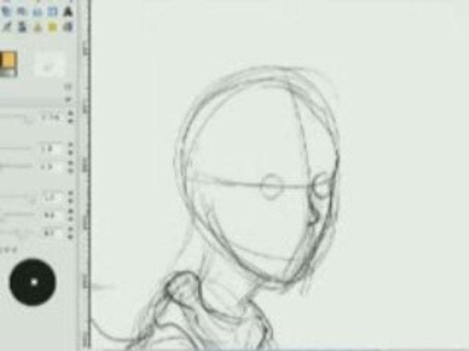 Dessin improvisé à la tablette graphique