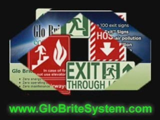 Glow in the Dark Exit Signs - Photoluminescent Exit Signs