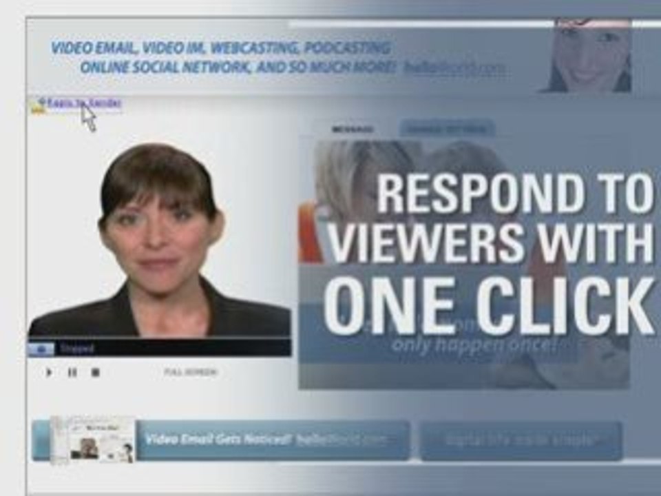 Viewing a streaming video email