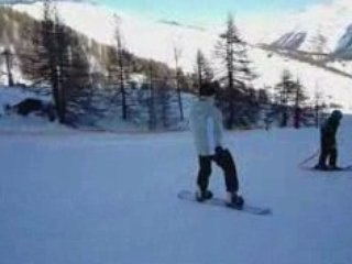 A short snowboarding session