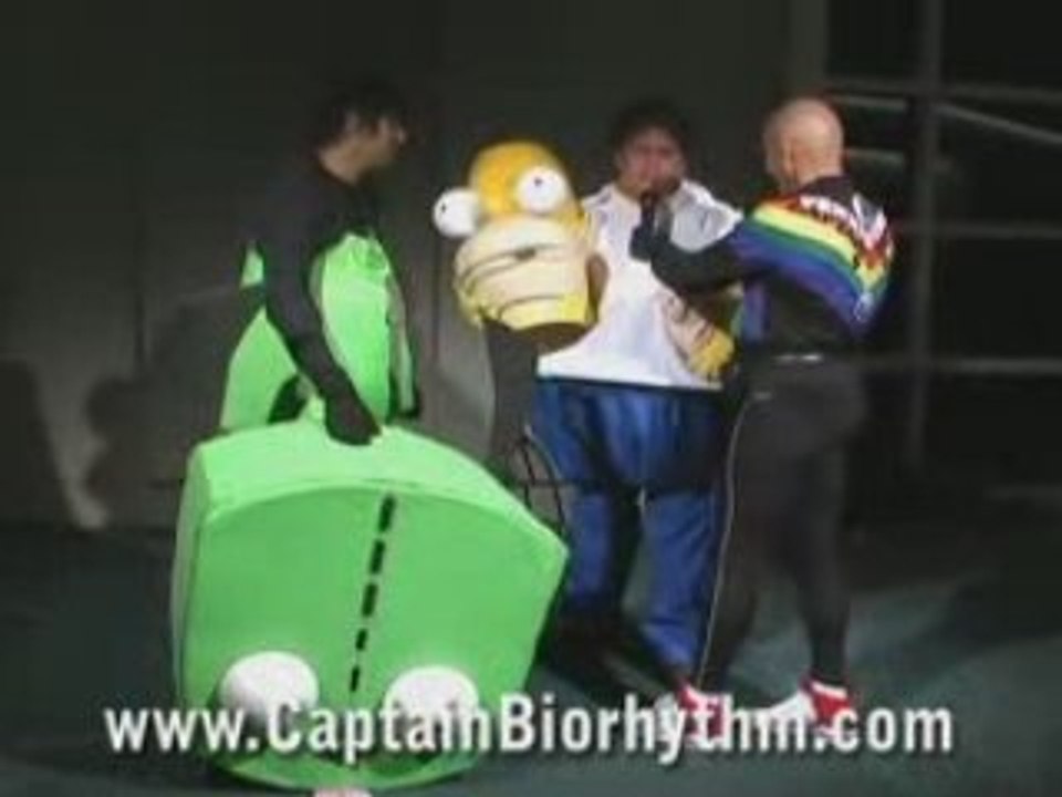Captain Biorhythm Interviewed Homer Simpson and Gumby