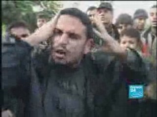 Centaines de familles qui errent dans GAZA 6janv. 2009