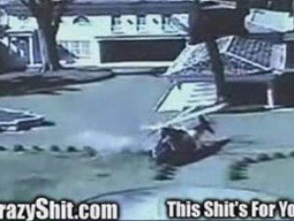 Helicopter crashes in the back yard