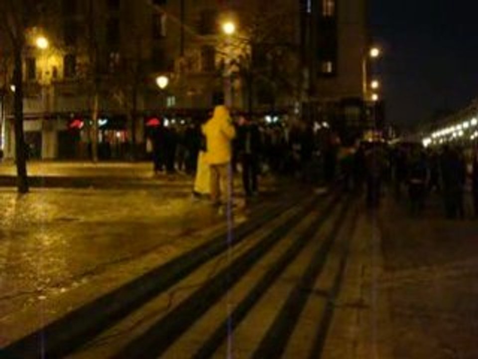 Rassemblement de soutien à Gaza Châtelet Paris du 06/01/09