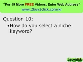 Keyword Tools - FREE Q & A You Need to Know