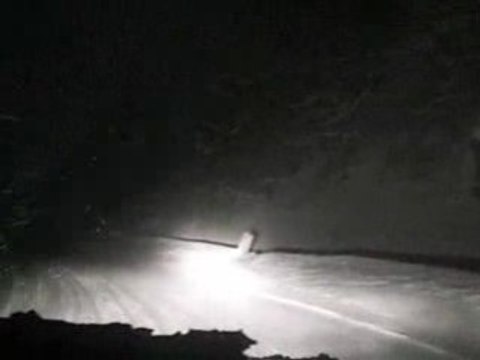 Faible visibilité, bcp de neige, départ du Mont-Dore de nuit