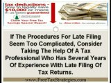 Tax Deductions | Tax Filing Tip Filing Late