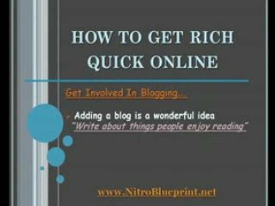 How to Get Rich Quick Online