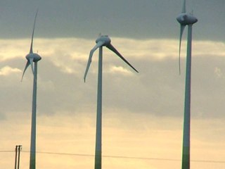 UFO behind wind turbine mangling?