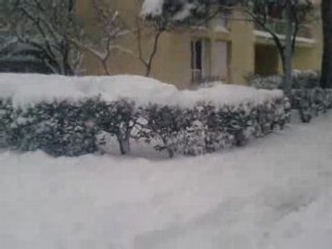 la neige a istres le 07 janvier 2008
