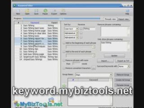 Keyword Elite: Creating Keyword Lists