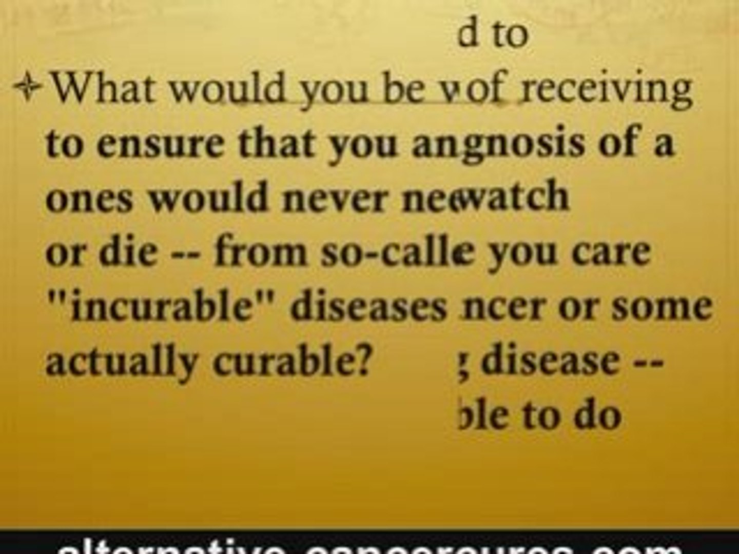 ⁣Alternative Cancer Cures
