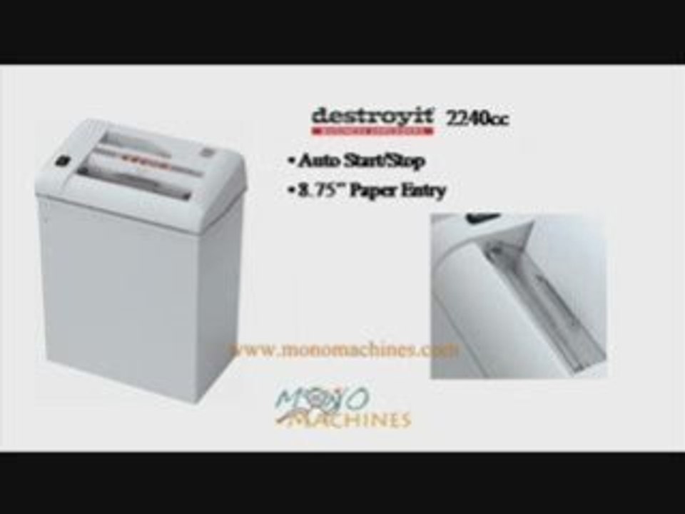 Destroyit 2240 cc Confetti-Cut Paper Shredder
