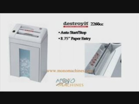 Destroyit 2260 cc Confetti-Cut Paper Shredder Tour