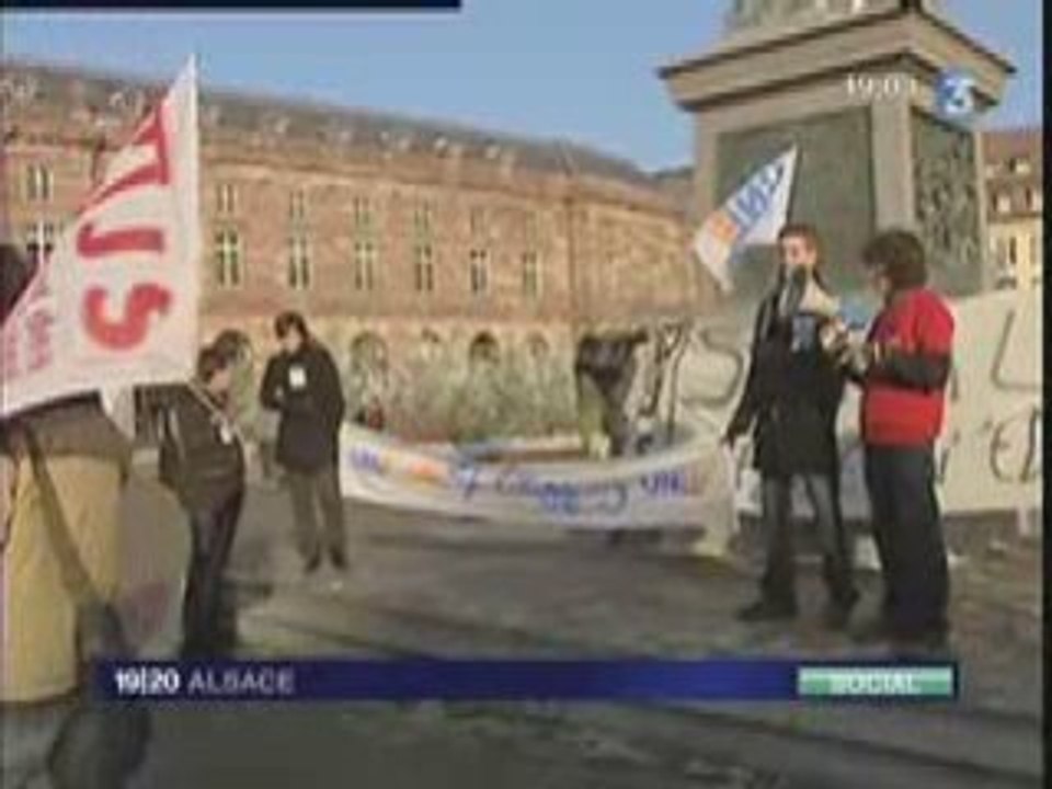 Le MJS67 manifeste contre la casse de l'éducation 08.01.2009