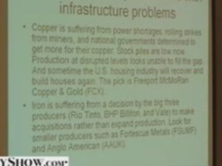Jim Jubak of MSN Money Looks at Copper and Iron