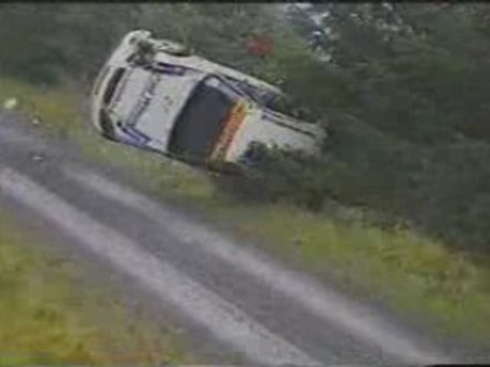 WRC spectaculaire crash Honda Civic Rally Car
