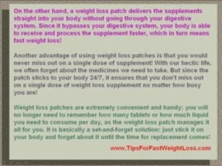 How To Loose Weight Quick Using Weight Loss Patches