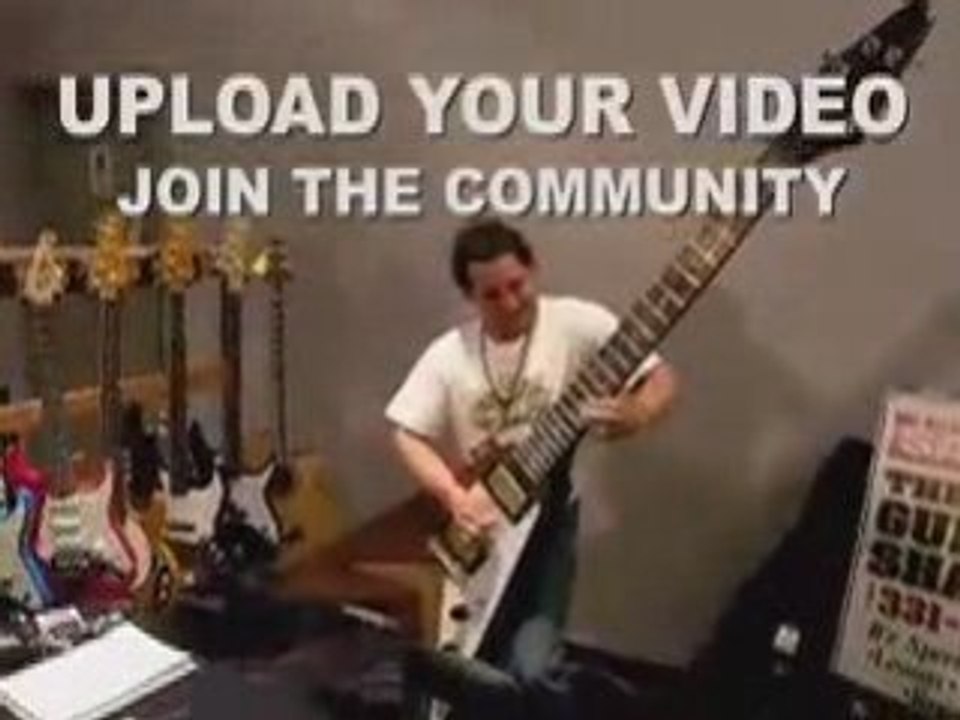 GUY SHREDS HUGE FLYING V GUITAR!