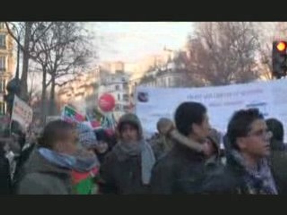 Manif  en soutien à Gaza 10 janvier 2009 à Paris