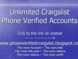 Craigslist Phone Verified Account