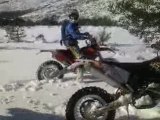 sortie enduro dans la neige