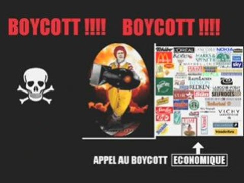 Boycottez les produits de l'entité sioniste !