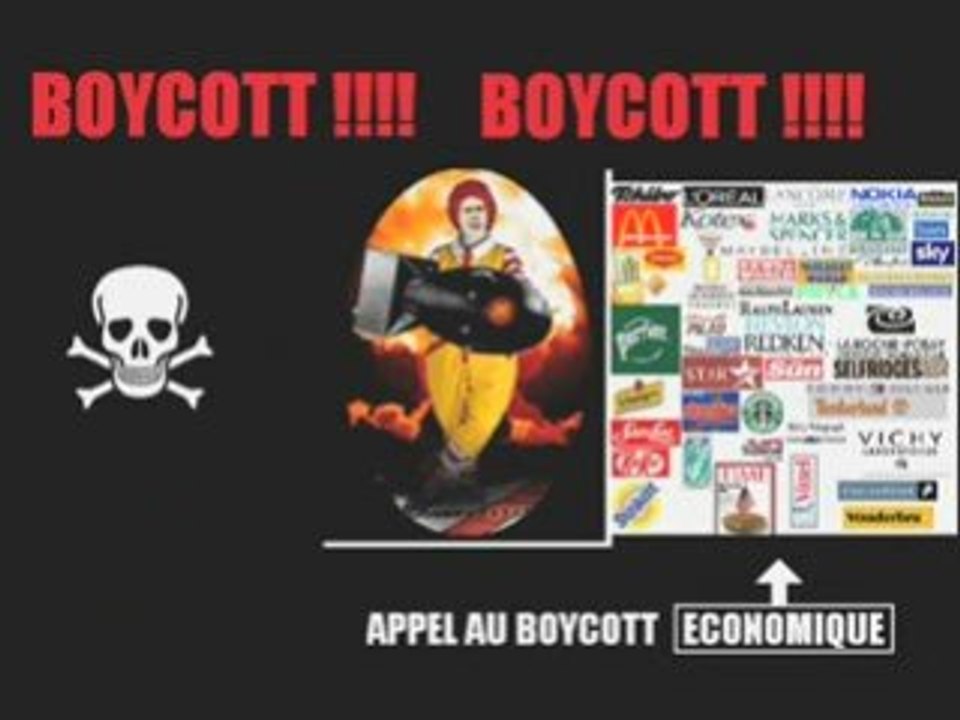 Boycottez les produits de l'entité sioniste !