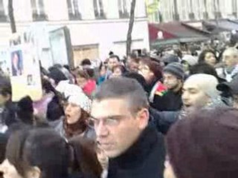 Manifestation  Gaza   paris 10 janvier 09 video 5