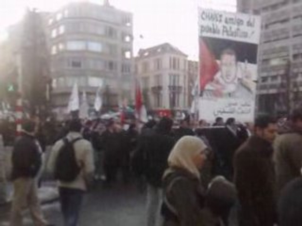 Manifestation bruxelles contre le massacre d'Israel