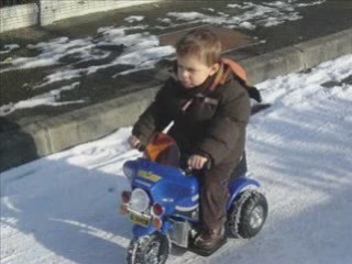 Tristan en moto