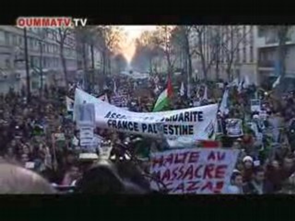 pour Gaza  100 000 personnes à Paris !