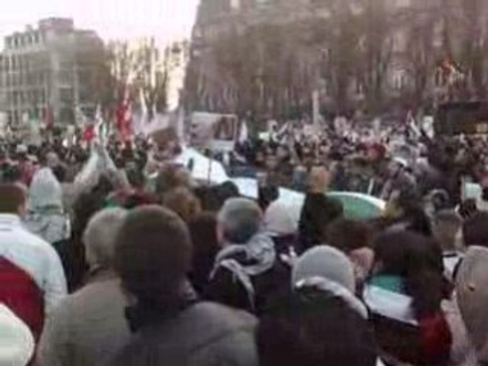 MANIFESTATION PALESTINE LILLE 10 JANVIER 2009