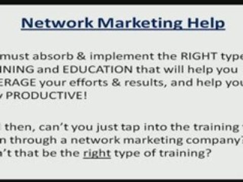 The Network Marketing Answer / Solution! Training That Works