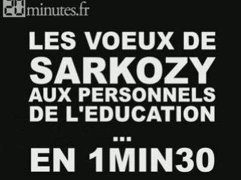 Nicolas Sarkozy au personnel de l'education en 1min30