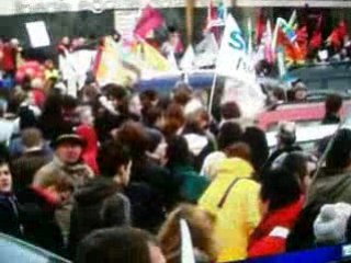 Manifs à Saint-Lo lors de la visite de Sarkozy 12-01-2009