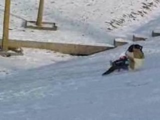 Léo et moi petite luge