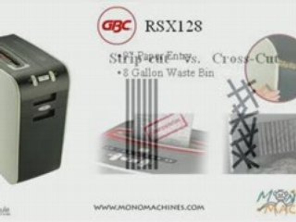 GBC ShredMaster RSX128 Jam Free Cross-Cut Shredder - Tour
