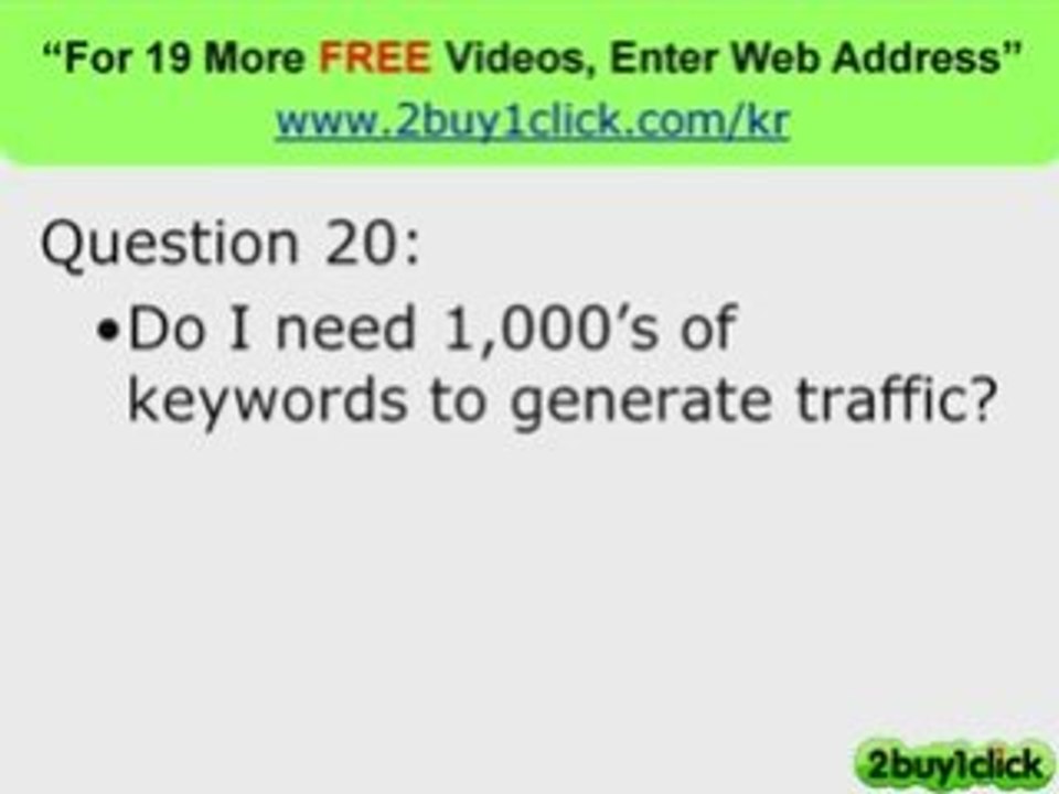 Keywords International - FREE Top 20 Q&A