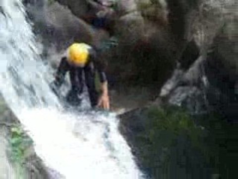 Canyoning en Ardèche - toboggan